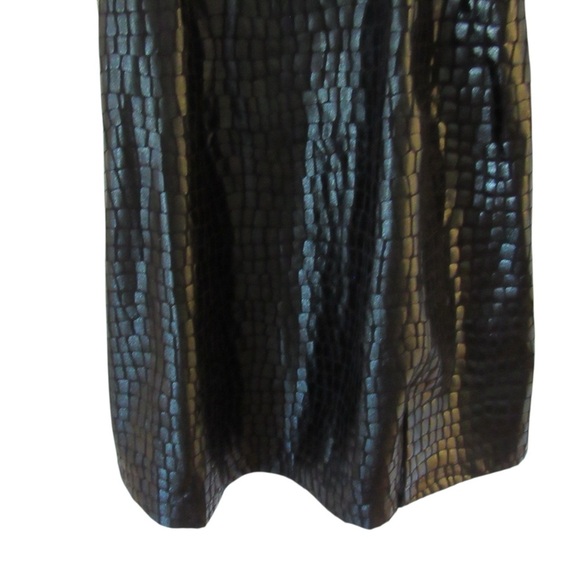 Vivienne Hu New York Black Snakeskin Python Dress Size 10 Sleeveless Cocktail - Picture 7 of 11